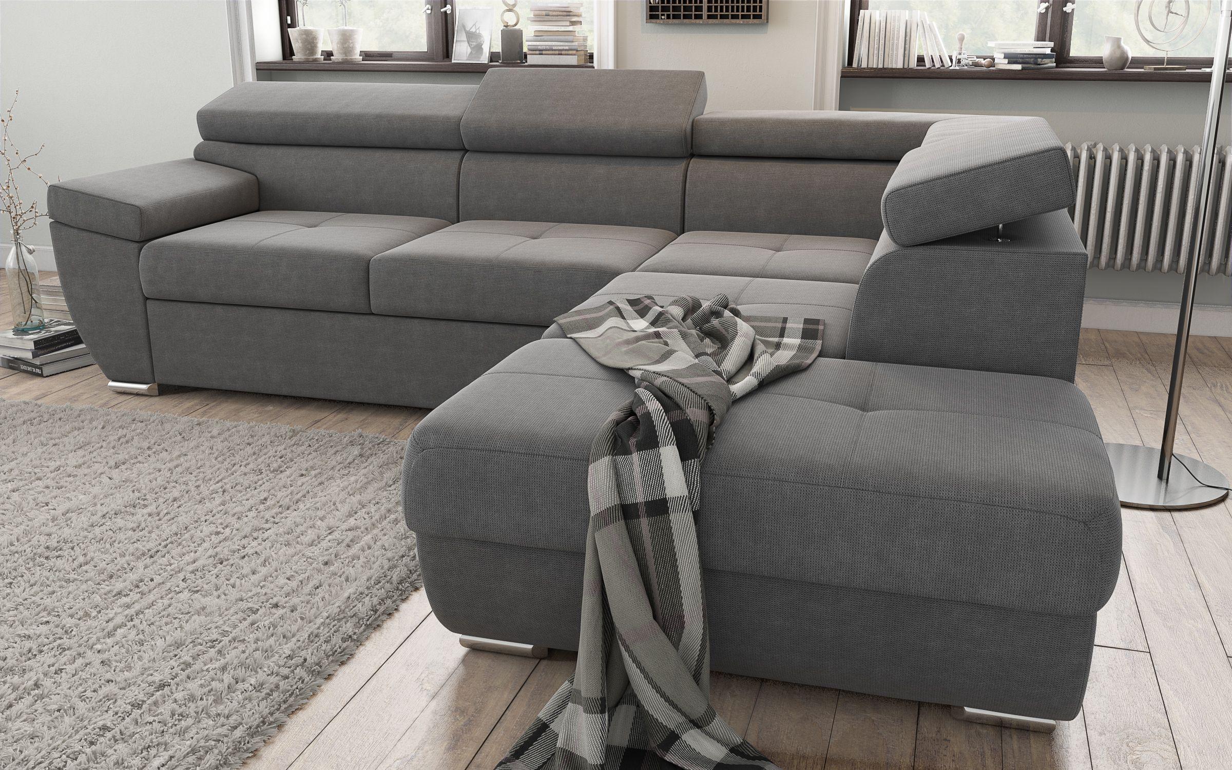 Γωνιακός καναπές – κρεβάτι  Dilan, γκρι  5
